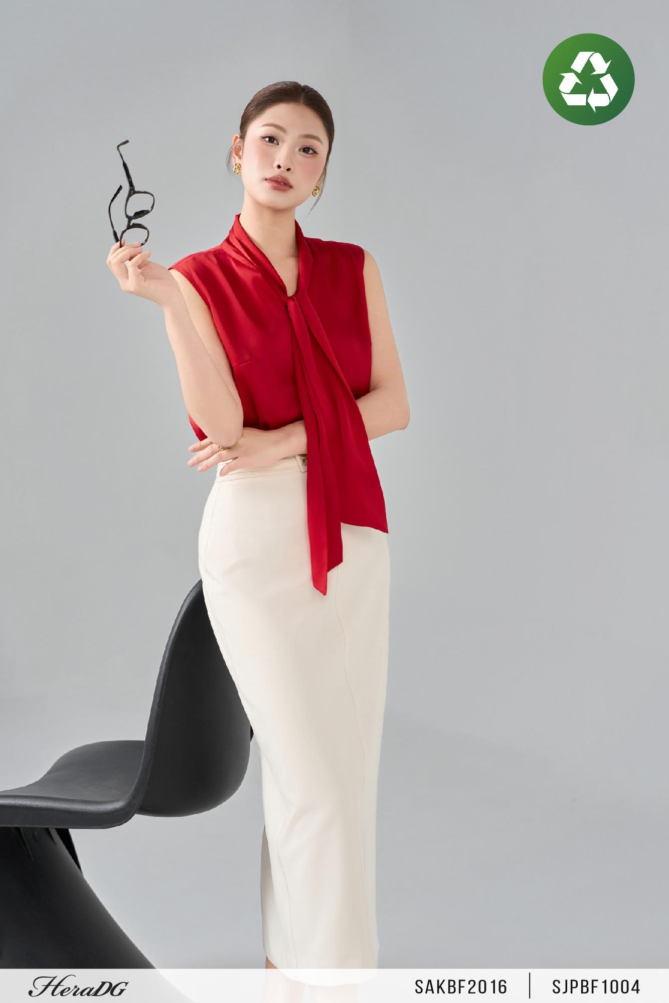 Áo kiểu cổ buộc nơ
