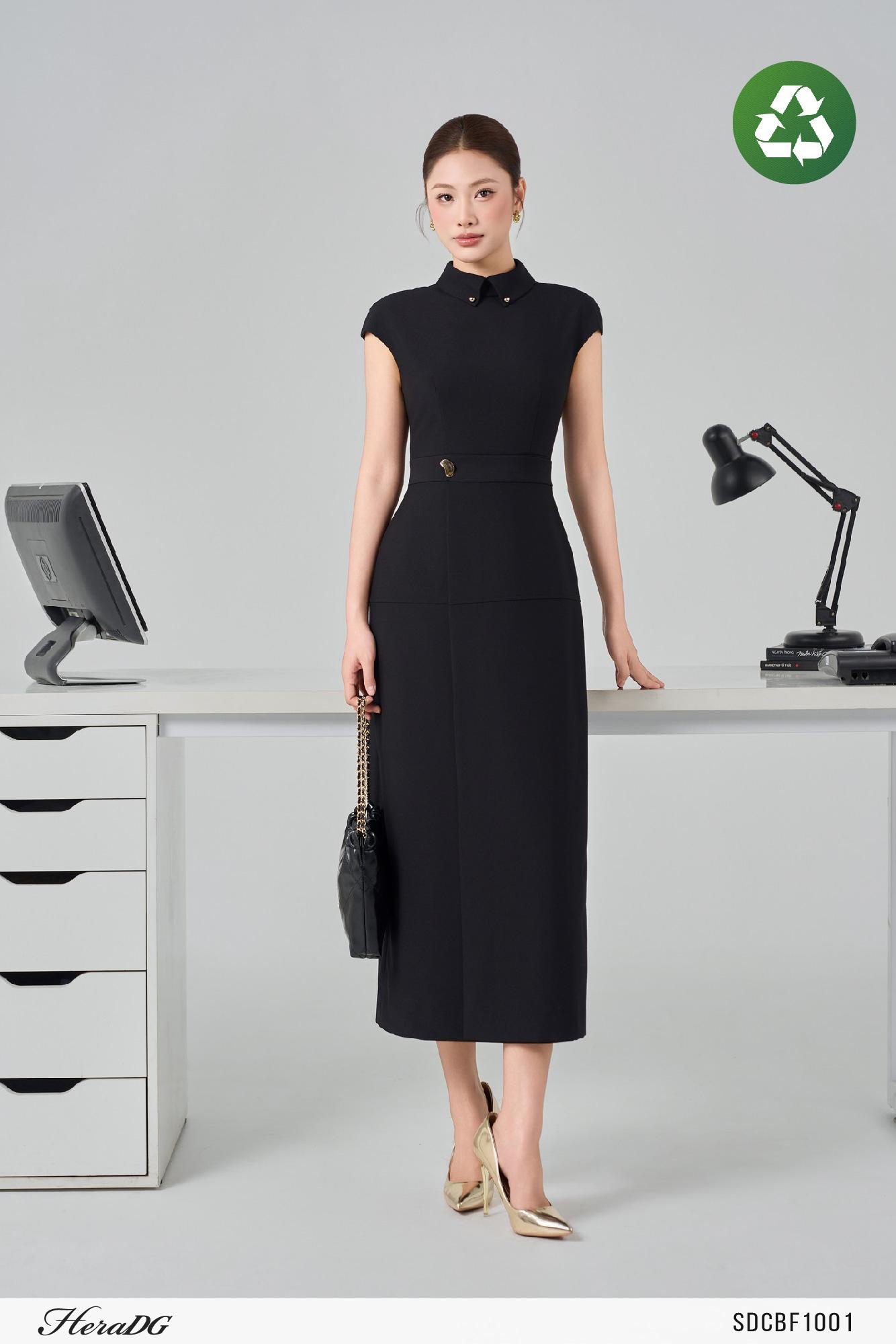 Đầm giả set cổ thắt vạt